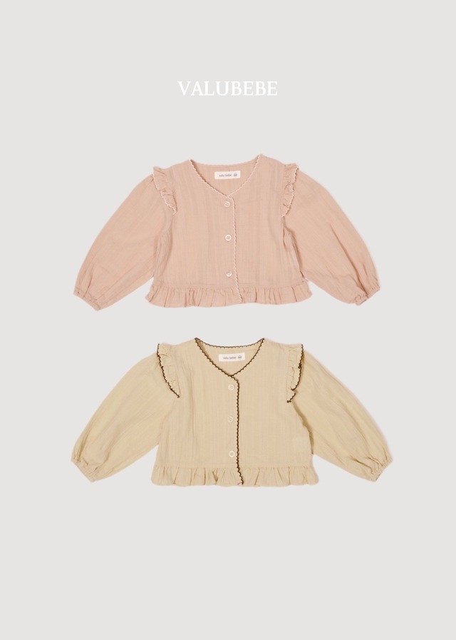 【取寄】valubebe|picot wing blouse|ピコットウィングブラウス|6M-S|baby&toddler|26 autumn