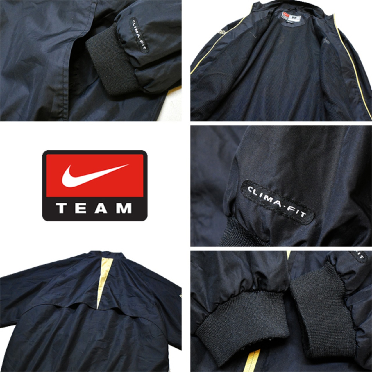 1点物◇ナイキNIKEコロラド大学TEAM黒ナイロンジャケットUSA古着M 