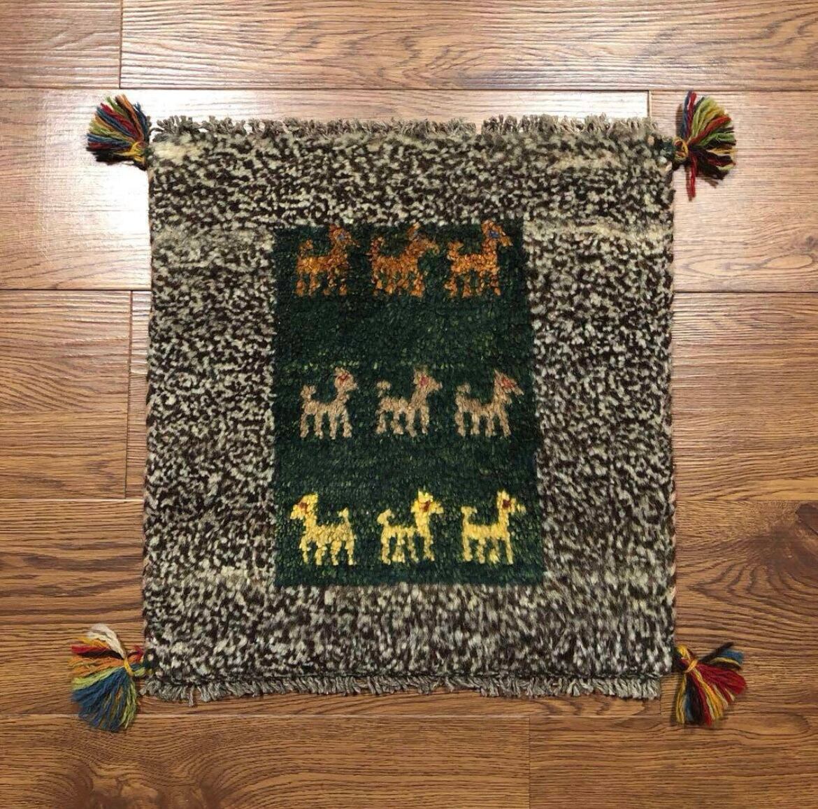 ペルシャギャッベ (ギャベ) チェアマット 椅子の座布団 No.11374 ペルシャギャッベ (ギャベ) チェアマット 椅子の座布団 No.GS-1374