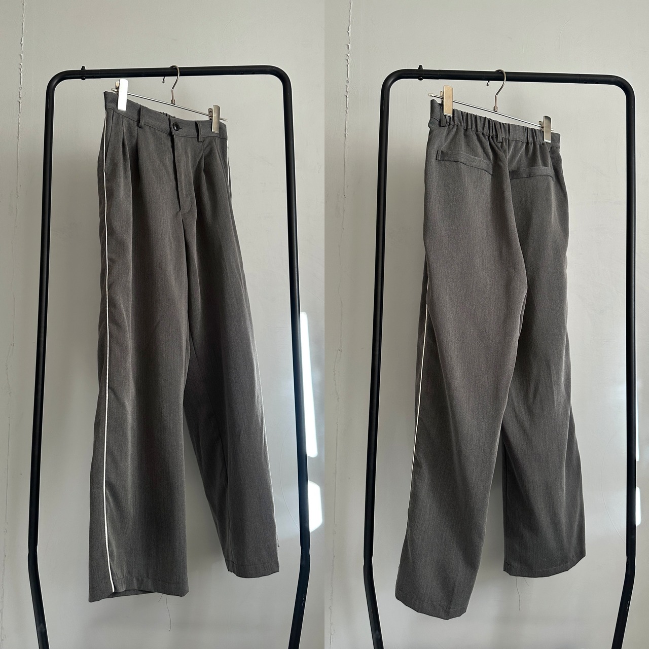 ラインスラックストラックpt／charcoal gray