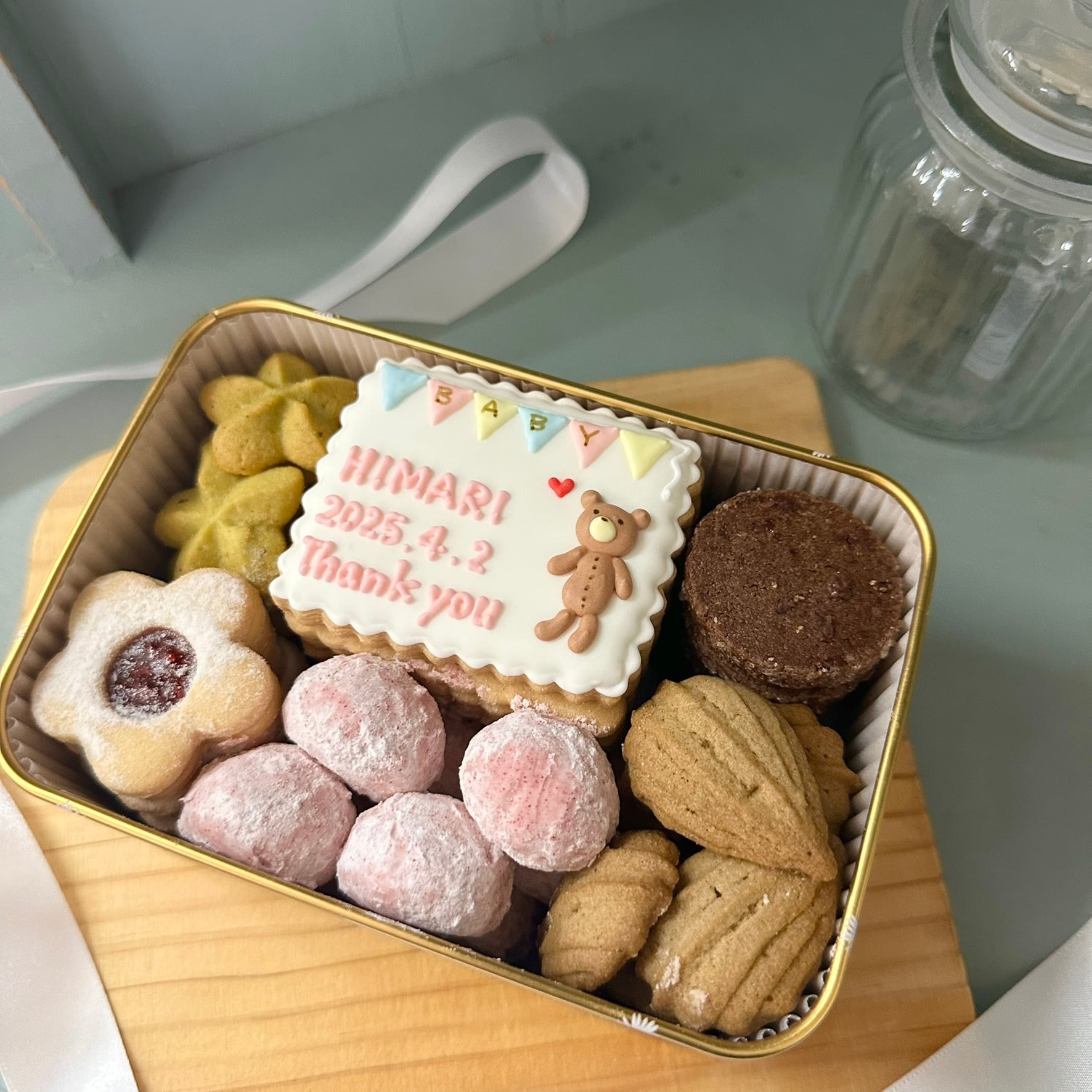 BerryDECO オリジナルクッキー缶 【名入れアイシングクッキー ベイビー