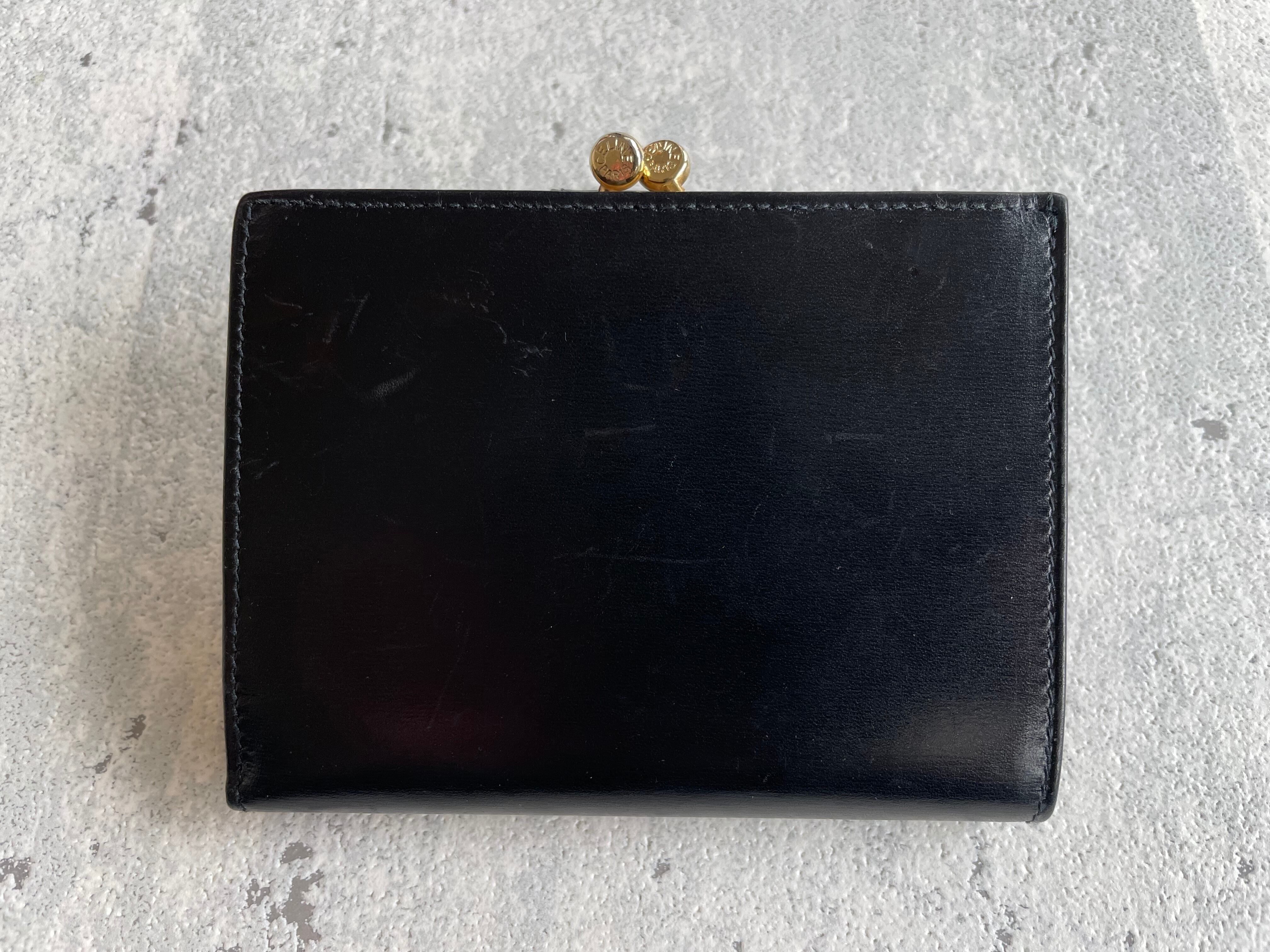 CELINE スクエアプレート がま口二つ折り財布 ブラック | Petit luxe  