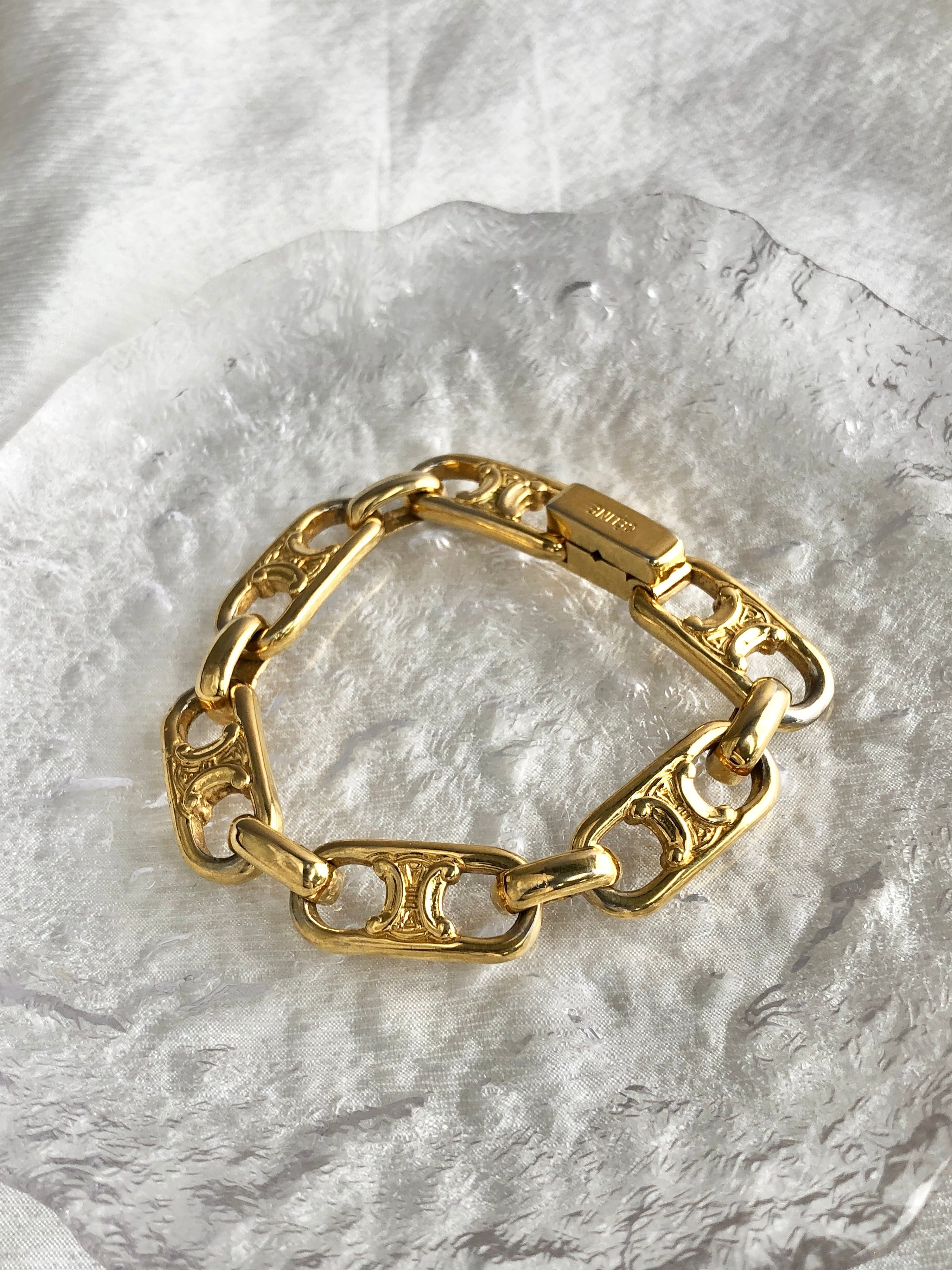 CELINE ブレスレット ゴールド CELINE セリーヌ トリオンフ ブレスレット ゴールド vintage