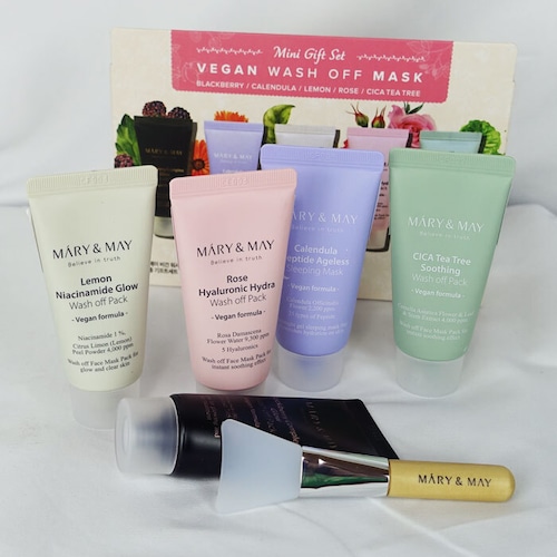 MARYANDMAY VEGAN WASH OFF MASK MINI GIFT SET/ヴィーガン ウォッシュオフ マスク ミニ ５種ギフトセット