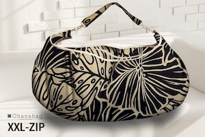 【XXL-ZIP・ベージュモンステラ】Hawaiian_OhanaBag/ XXL-ZIP_012