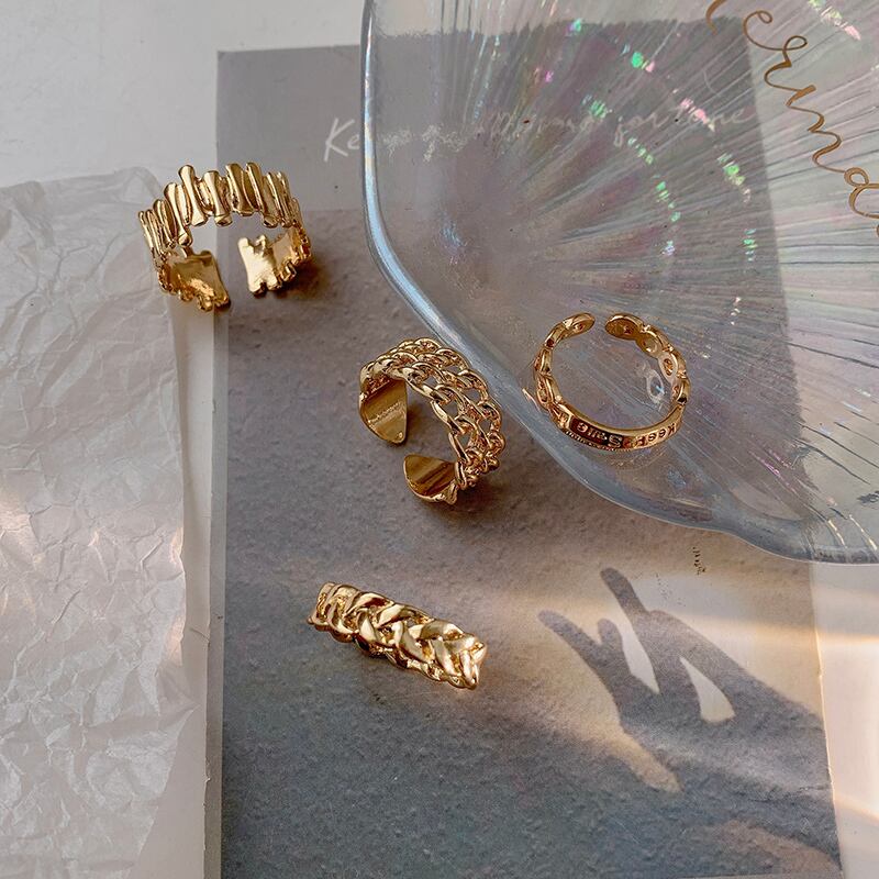 リング スタンダード レトロ アジャスタブル 指輪 ブラック・アイド・ピーズ30365159962