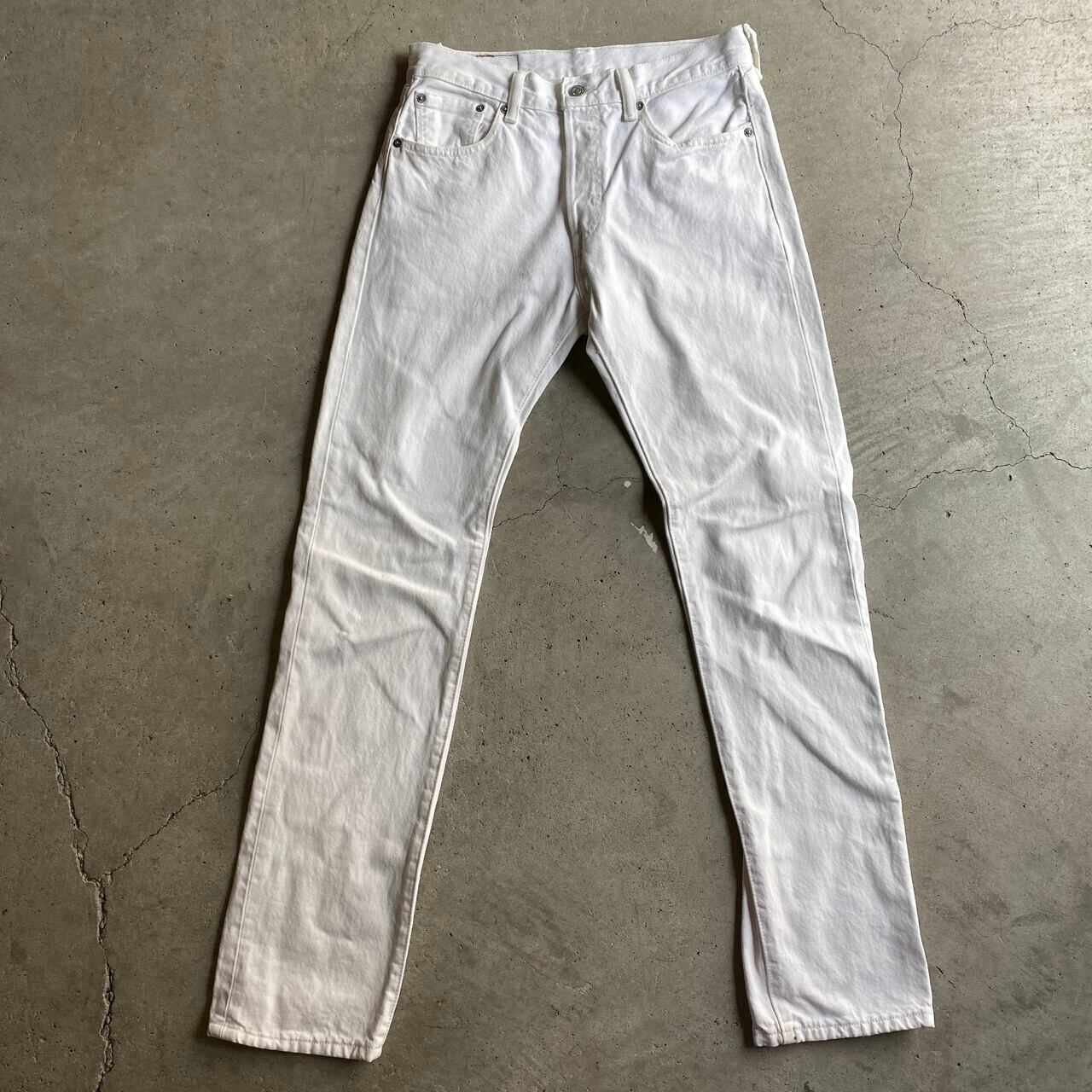 訳あり特価 Levi S リーバイス 501 ストレート ホワイトデニムパンツ メンズw29 古着 白 レディース デニムパンツ Sa24 Cave 古着屋 公式 古着通販サイト