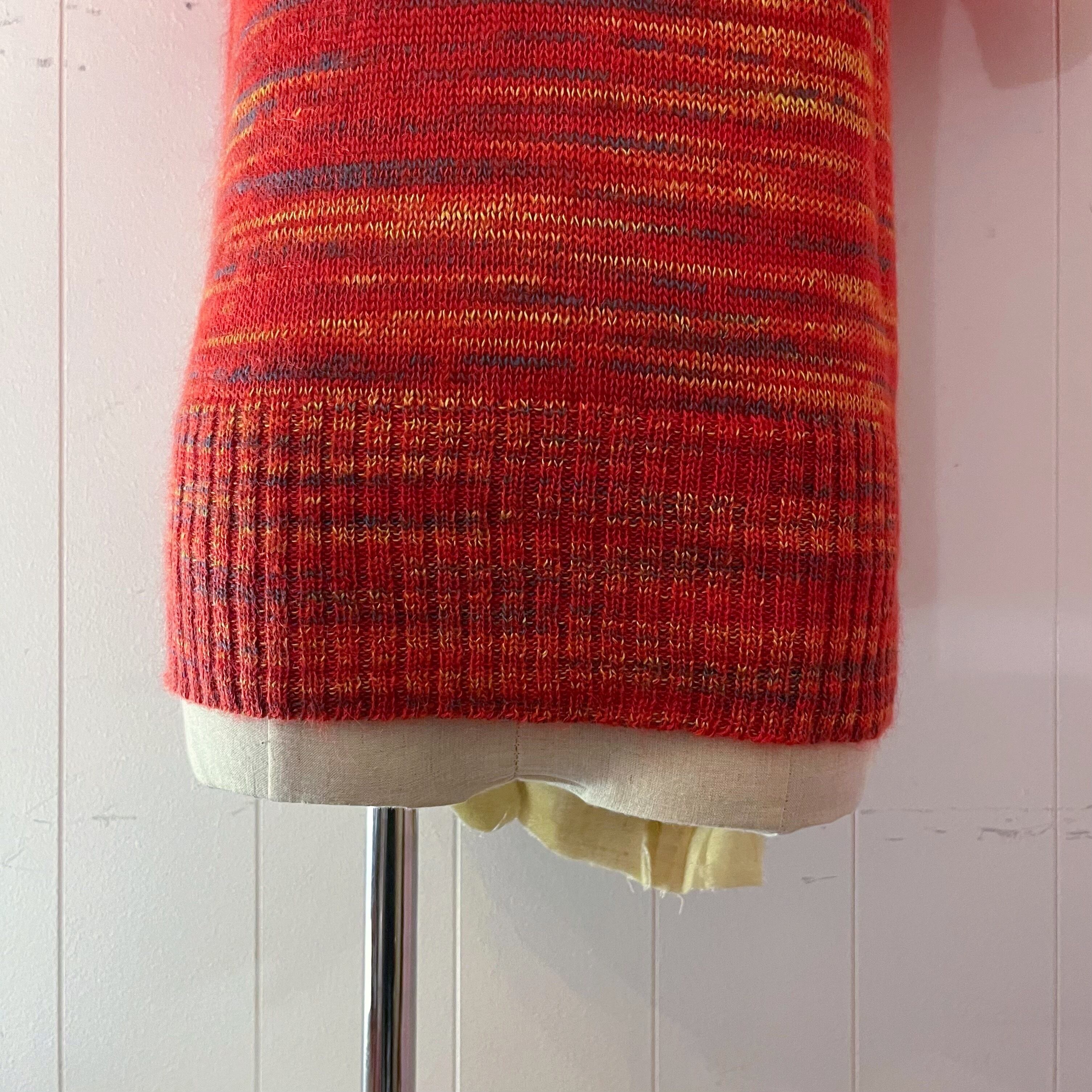 multi color turtle neck knit sweater