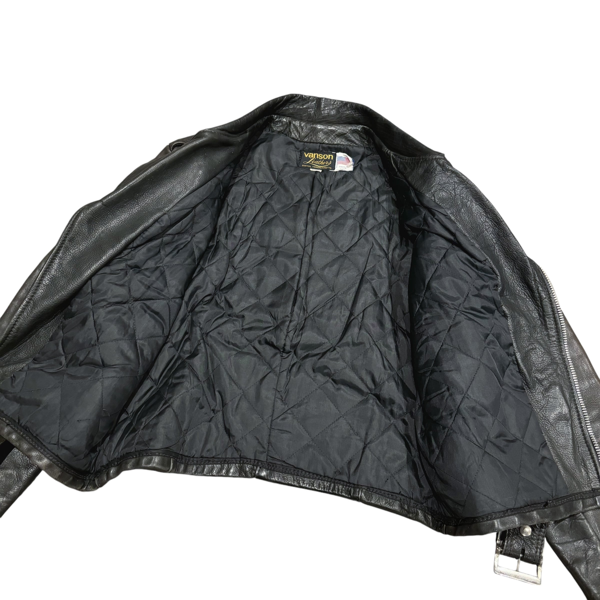 70-80's USA製 Vanson Lether Double Riders Jacket 42 70-80's USA製 Vanson Lether Double Riders Jacket 42