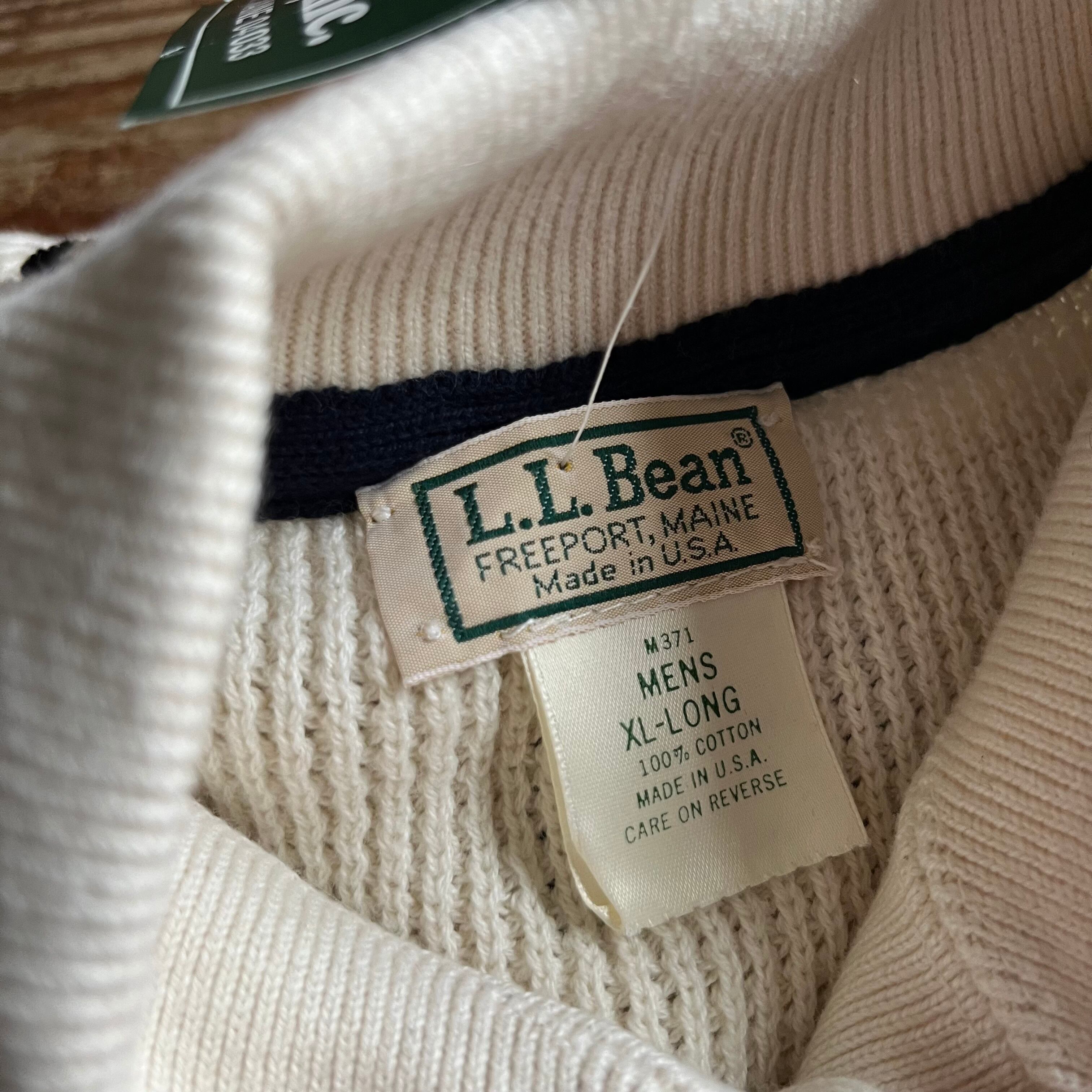 80's Dead stock L.L.bean cotton pouch 80\u0027s  L&frasl;S 2PLY カットソー \"DEADSTOCK &frasl; MADE IN USA
