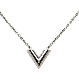 ルイ ヴィトン エセンシャルV チェーン ペンダント ネックレス M63197 シルバー メタル レディース LOUIS VUITTON 【中古】