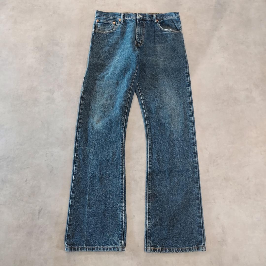 リーバイス517 Levis W33 フレア ブーツ 青 古着 ヒゲ 22174 | fuufu