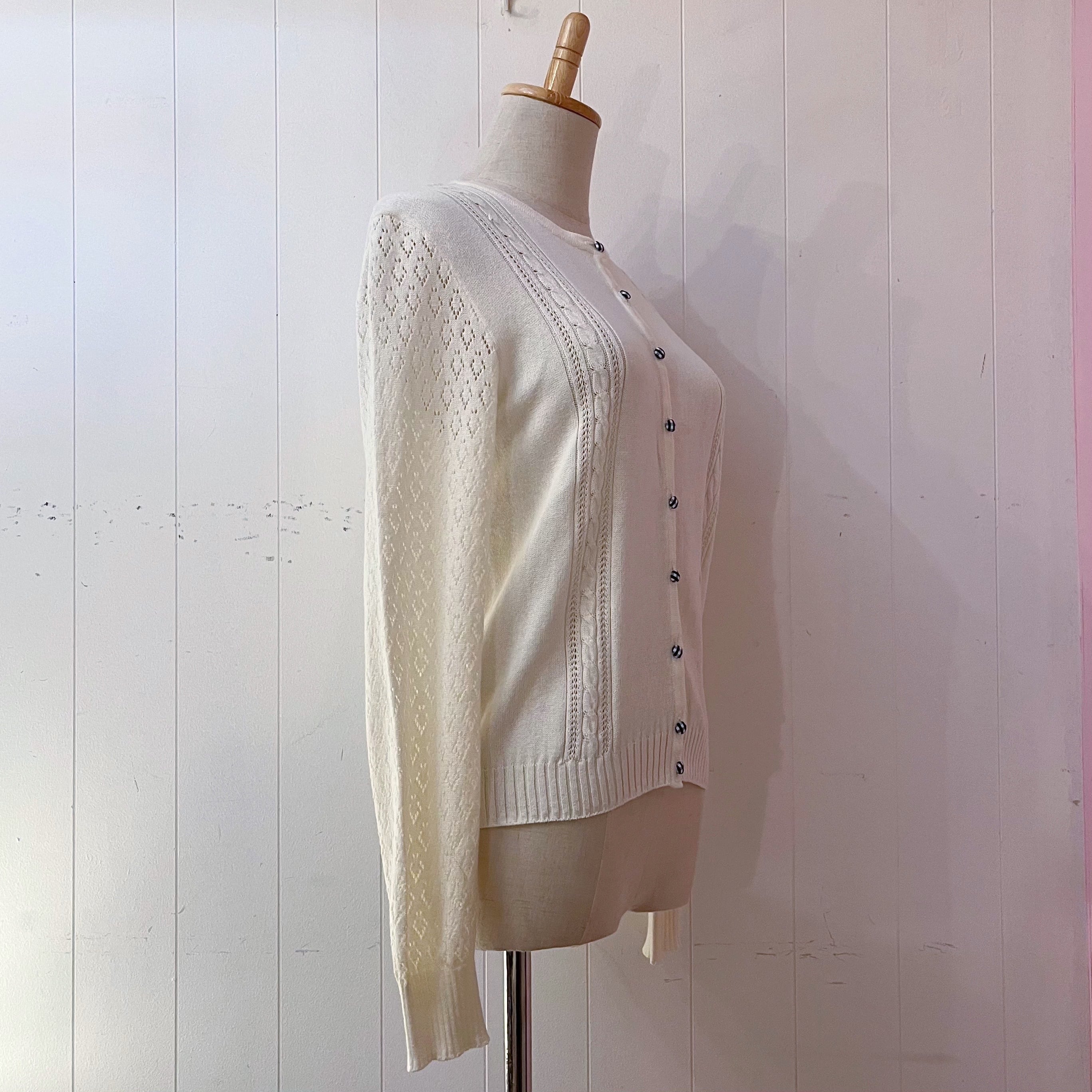 blue gingham check button cardigan