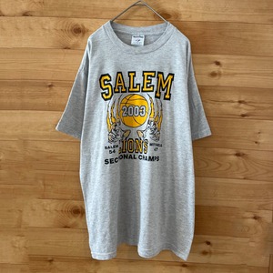 【JERZEES】バスケットボール 2003年 ロゴ プリント Tシャツ SALEM LIONS L US古着