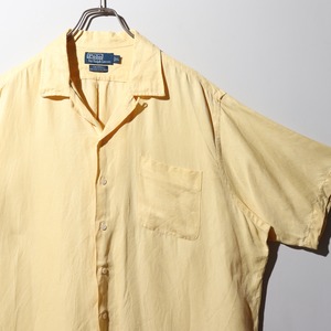美品 XL イエロー Caldwell ポロラルフローレン 半袖開襟シャツ 黄色 Polo Ralph Lauren