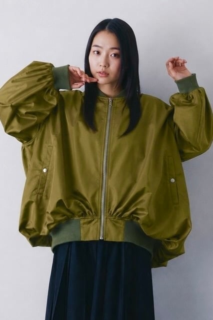 【 nunuforme 26AW 】 バルーンジャケット / 23-nf26-130-033A / Khaki / WOMEN