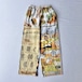 Vintage fabric patchwork remake pants Brown