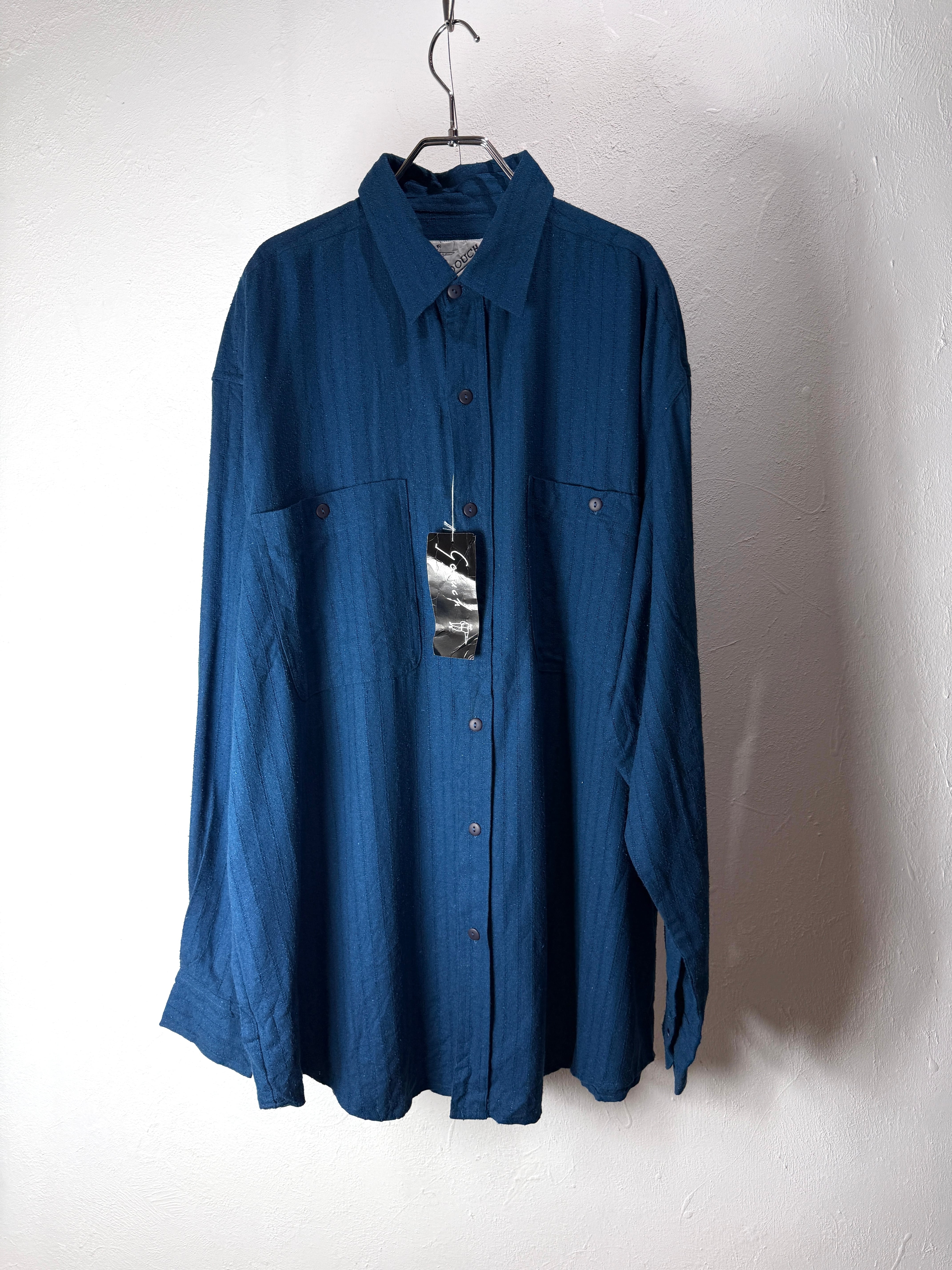 90’s “GOOUCH” silk stripe shirt