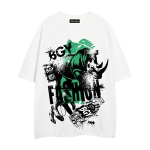 WORLD STANDARD×BGYコラボ / サイ柄ビッグシルエットTシャツ / WSHT-111