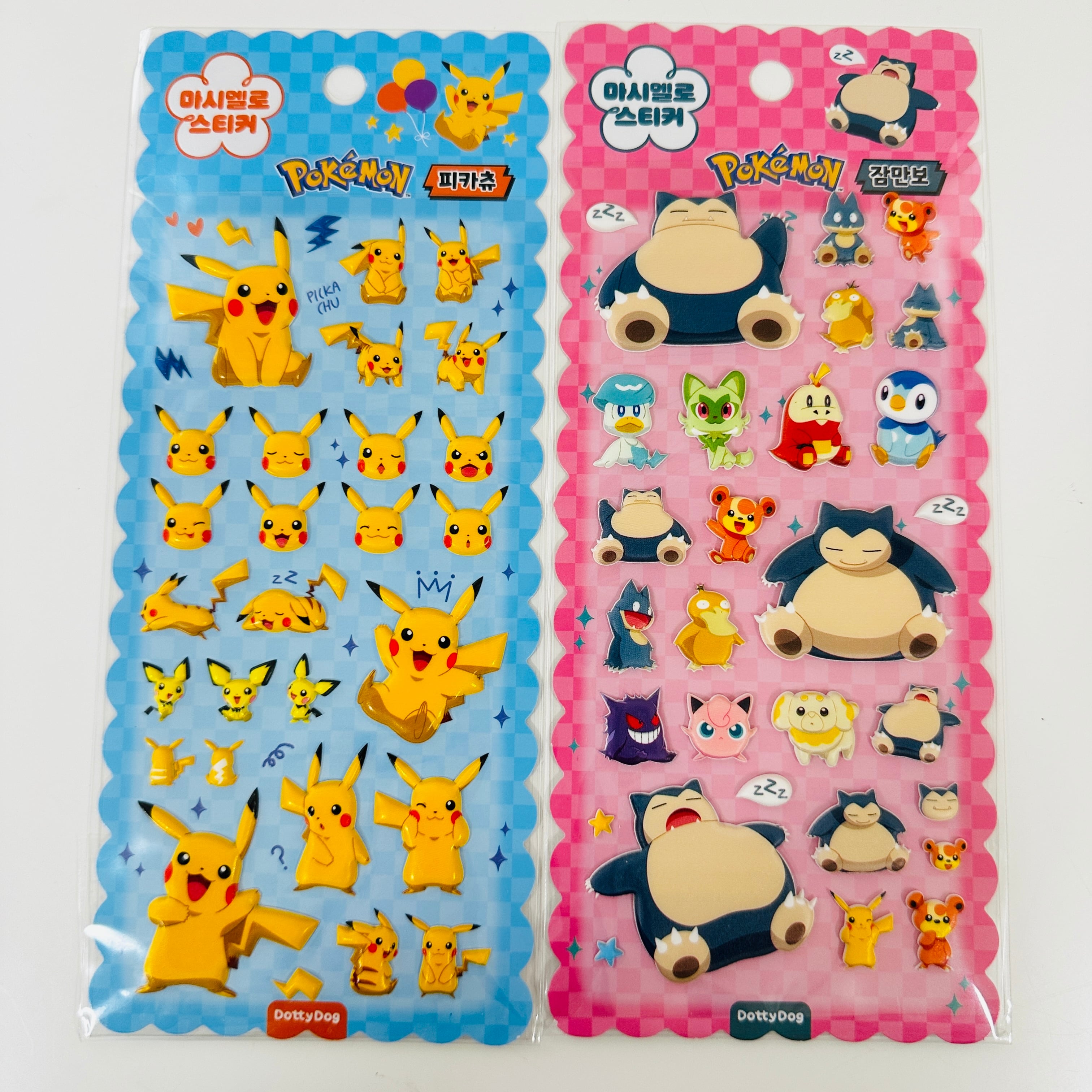 韓国限定 正規品 ポケモンマシュマロシール ステッカー 2 枚 韓国限定】ポケモン マシュマロシール ステッカー コットンパフィ