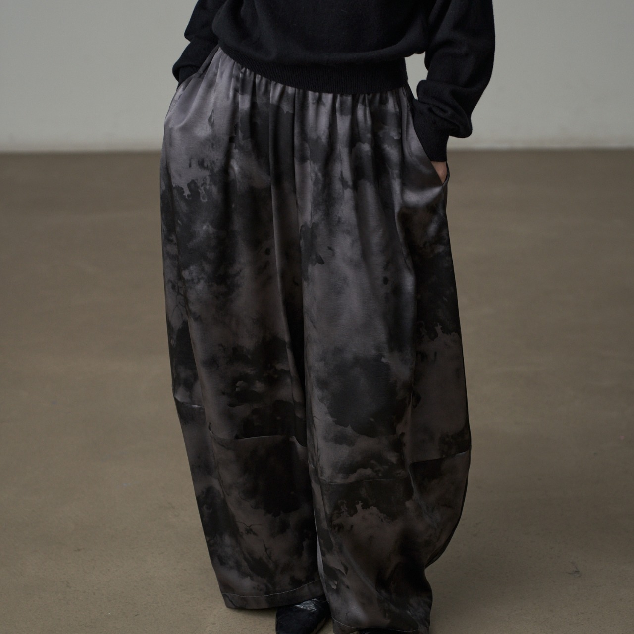 Marble Wide Pants T3981