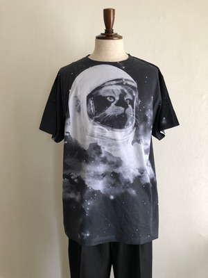 Monotone Astronaut Cat T-Shirt