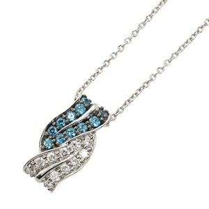 K18WG ホワイトゴールド アレキサンドライト0.25ct ダイヤ0.21ct ペンダント ネックレス レディース 【中古】