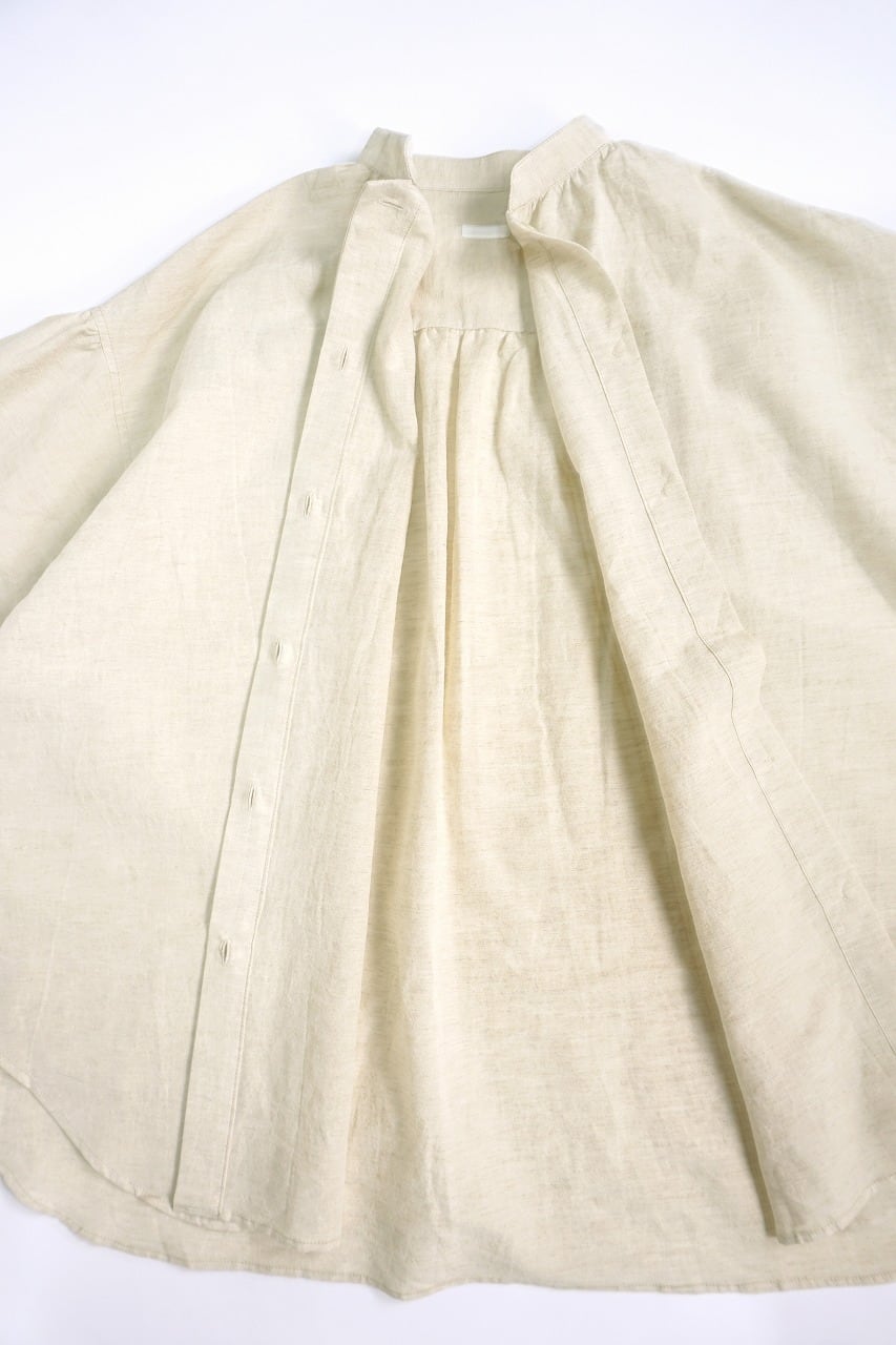 Cotton Linen Fly-Front Blouse