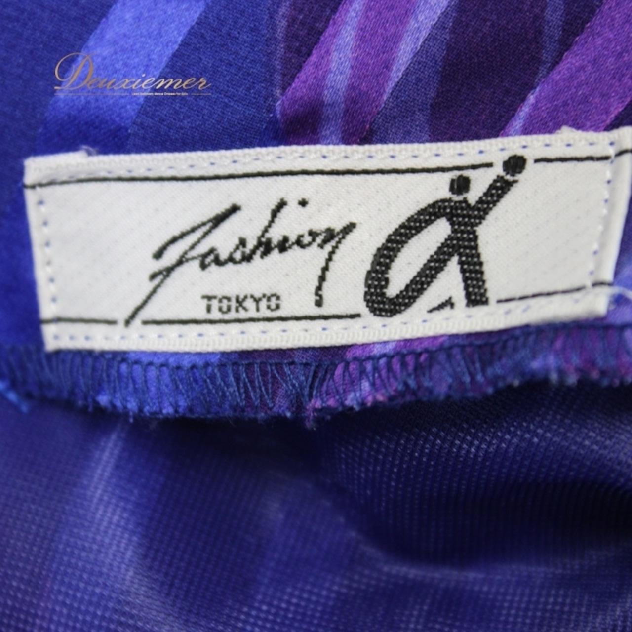 社交ダンス 衣装 スタンダード 上下セット ツーピース レッスンウェア パーティ衣装 青 紫 パープル系 Fashionα ファッション アルファ ポリエステル製 薄手 伸縮性 有り リボン付き 袖コン シャーリングデザイン 体型カバー おしゃれ 大人 女性 競技用 発表会 ダンス衣装 フォーマル 定番 上品 コーディネート 2点セット 余興用 きれいめ