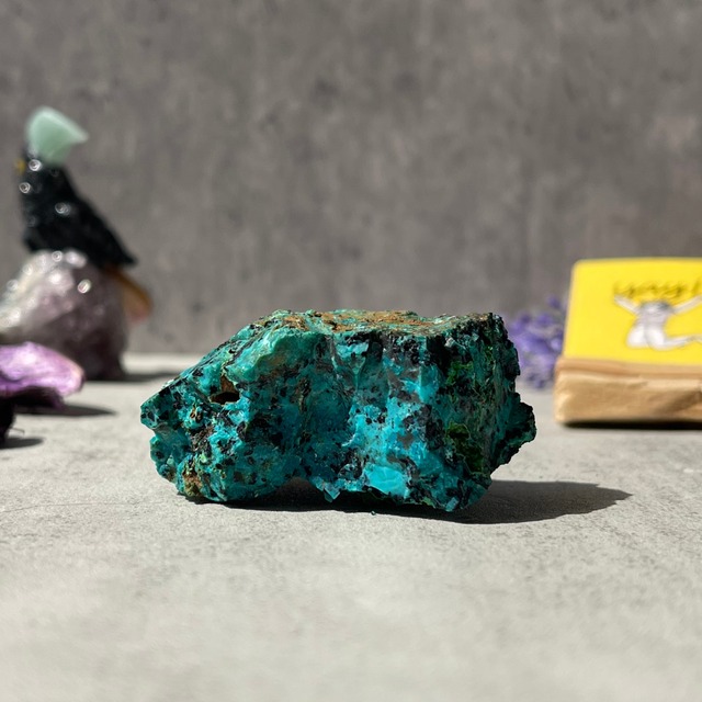 ナミビア産【クリソコラ×アズライト×マラカイト】共生 原石 ③ 鉱物 天然石 パワーストーン