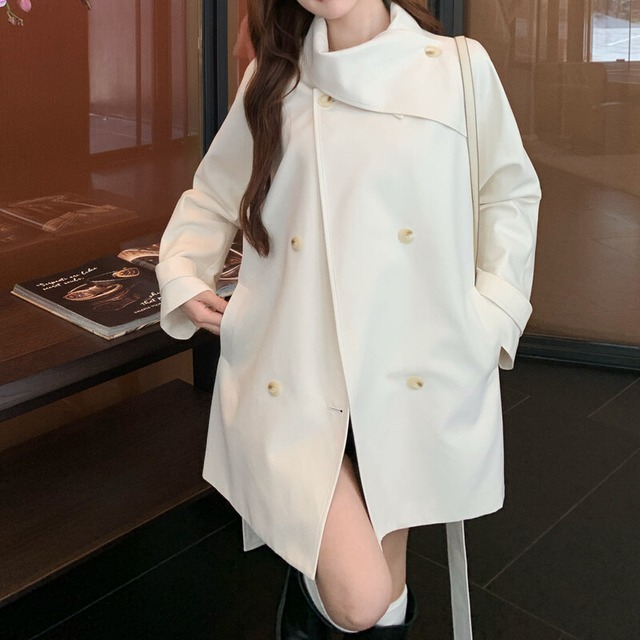 Stand collar middle coat　B3107