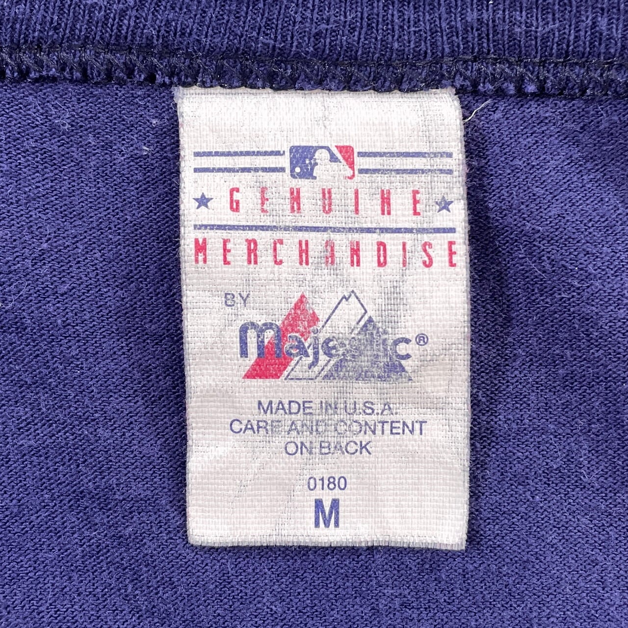 90年代 USA製 マジェスティック ヤンキース ヘンリーネック Tシャツ