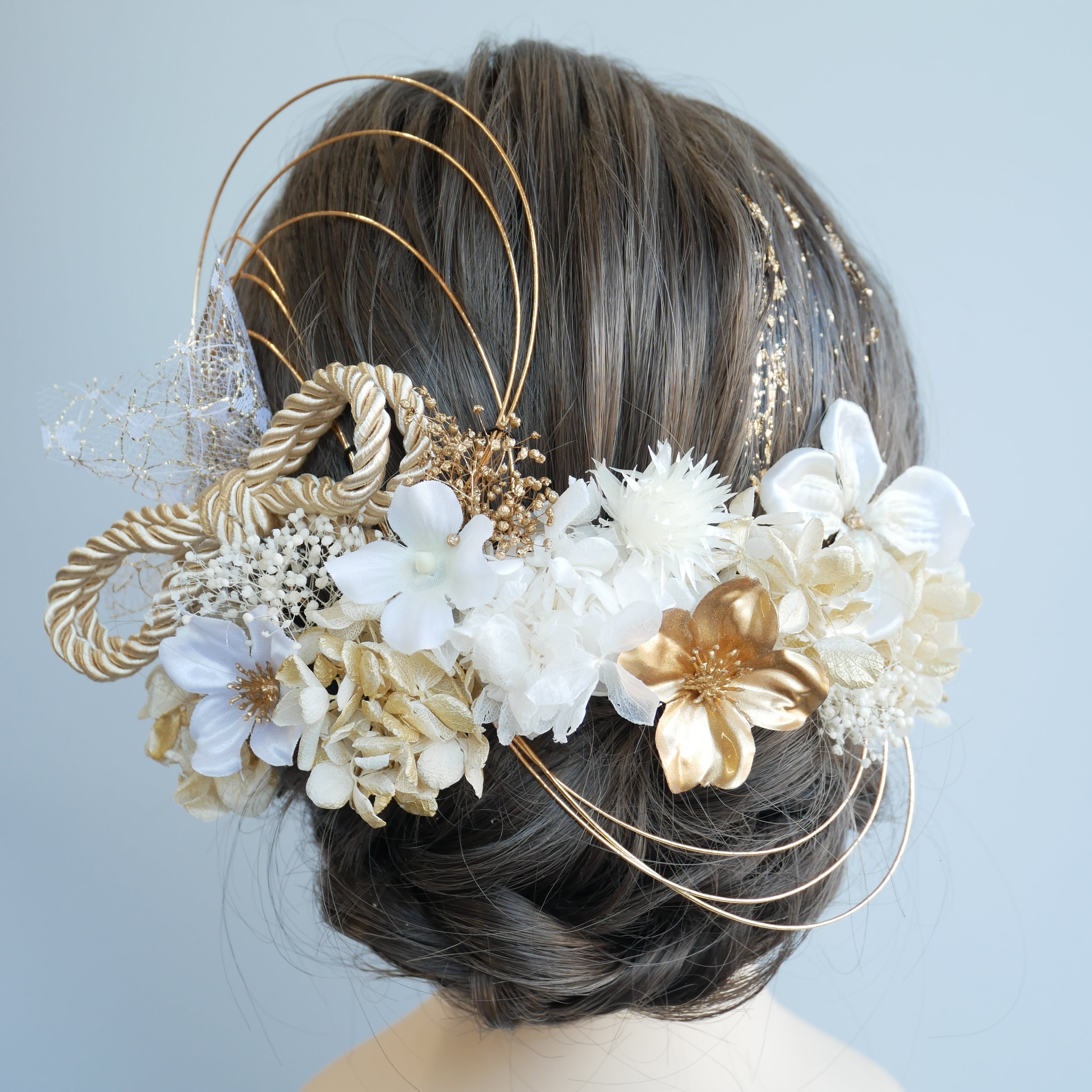 A294 ドライフラワー 髪飾り 卒業式 袴 成人式 振袖 結婚式 和装