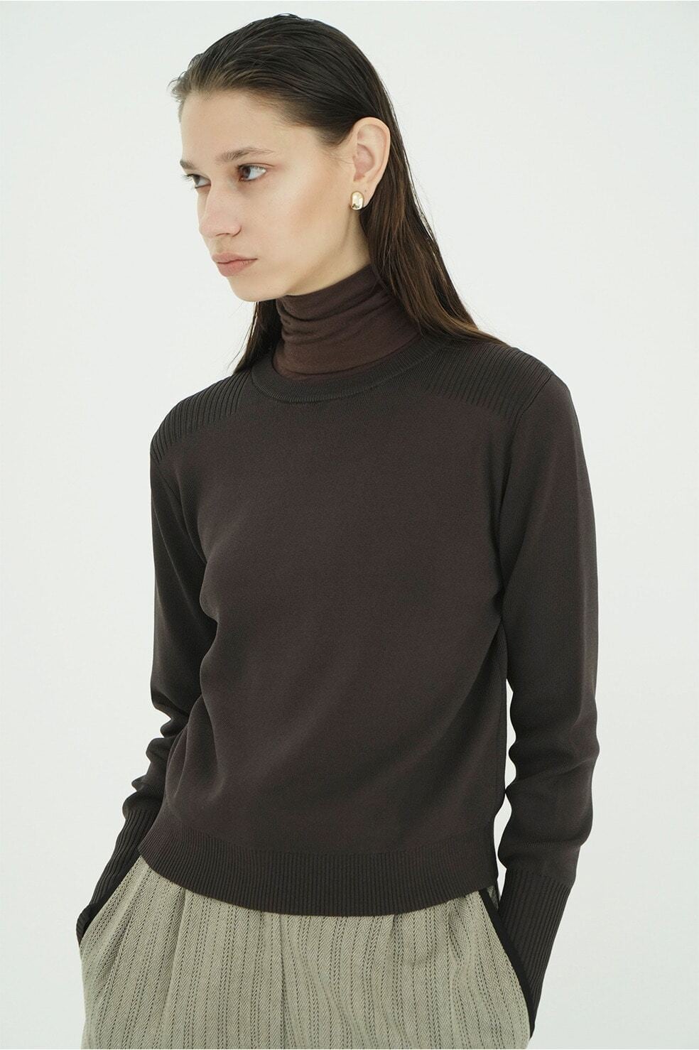 CLANE(クラネ) BASIC COMPACT KNIT TOPS | サウスオレンジ｜メンズ