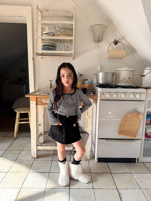 【予約】CM  border　set camisole+cardigan Autumn 女の子　小学生　韓国子供服　海外ファッション　COMMA　韓国ブランド　韓国ファッション　子供服