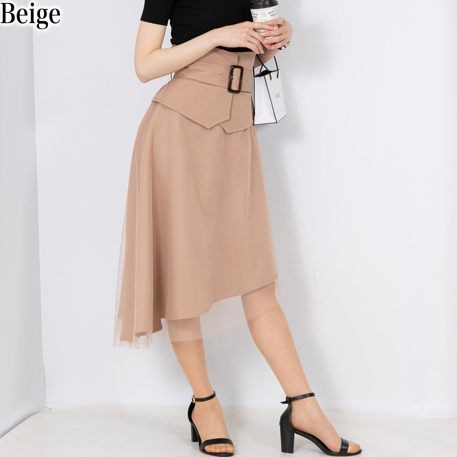 アミリージュ ハイウエストチュールスカート Amilige アミリージュ