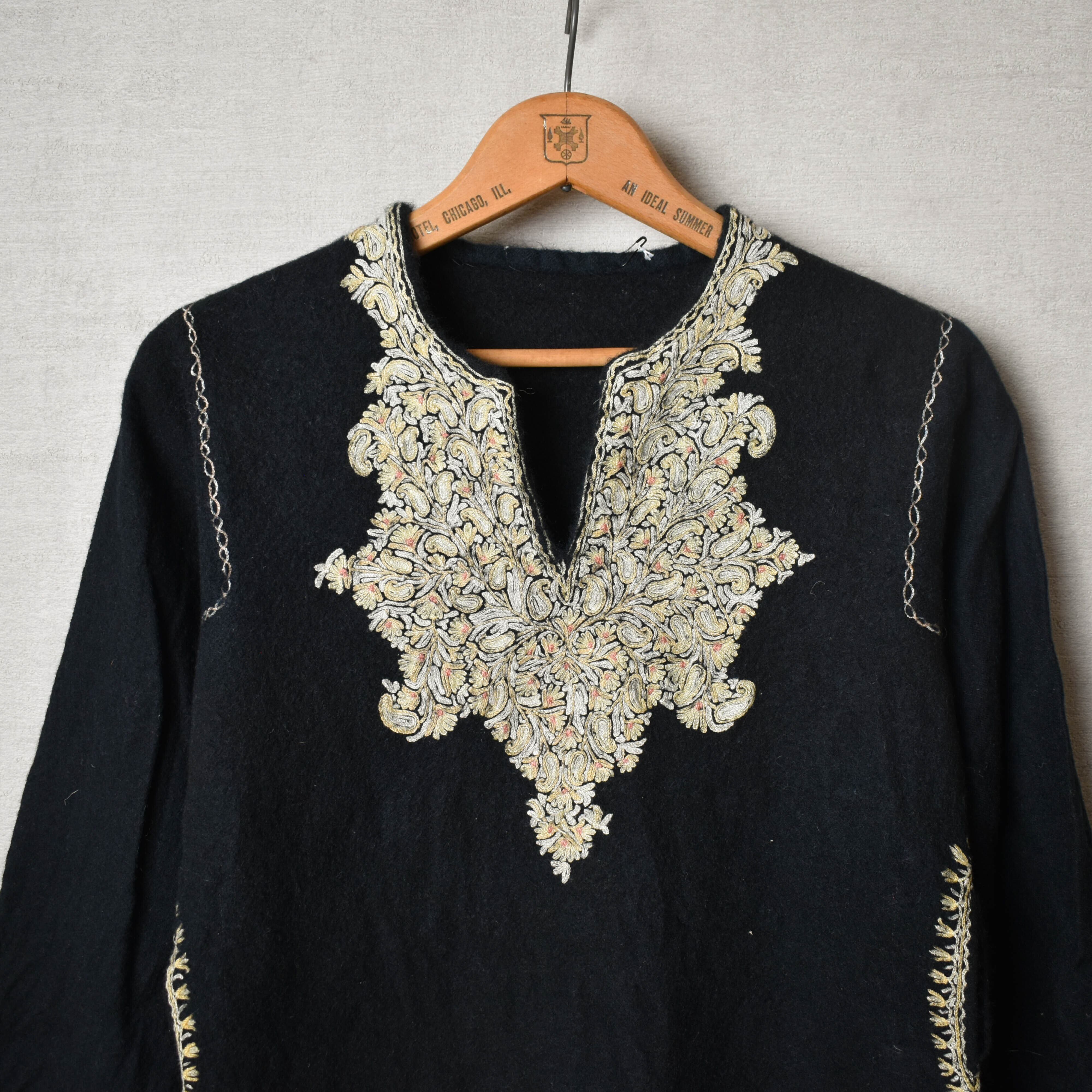 [VINTAGE] MELTON EMBROIDERY PULLOVER