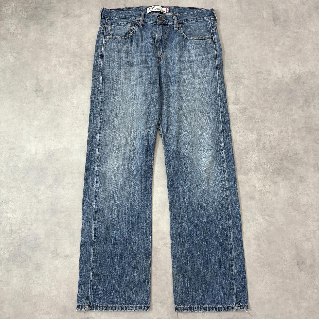 リーバイス569 Levis W32 ワイド バギー 青 古着 ヒゲ 22533