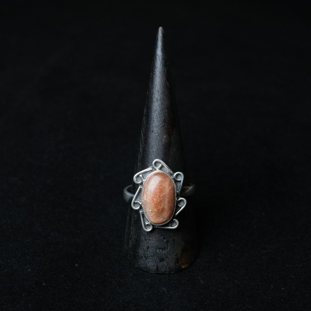 Mexican Jewelry/Made in Taxco/Silver950 オーバルサンストーンリング
