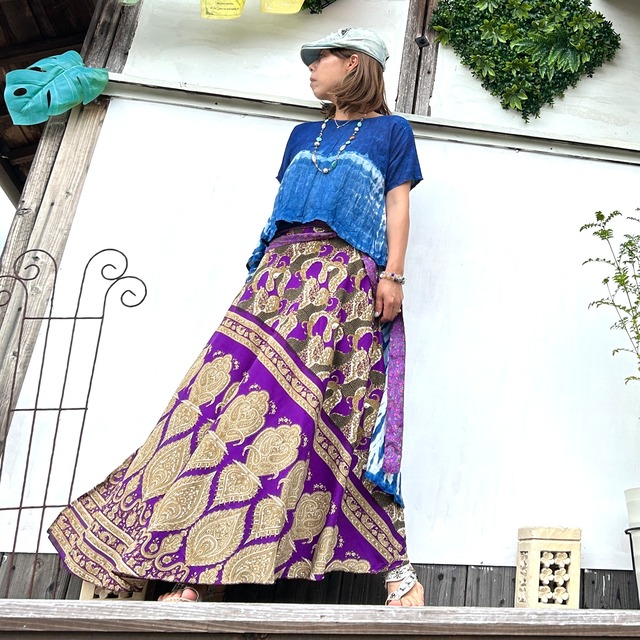 シルク巻きスカート1005