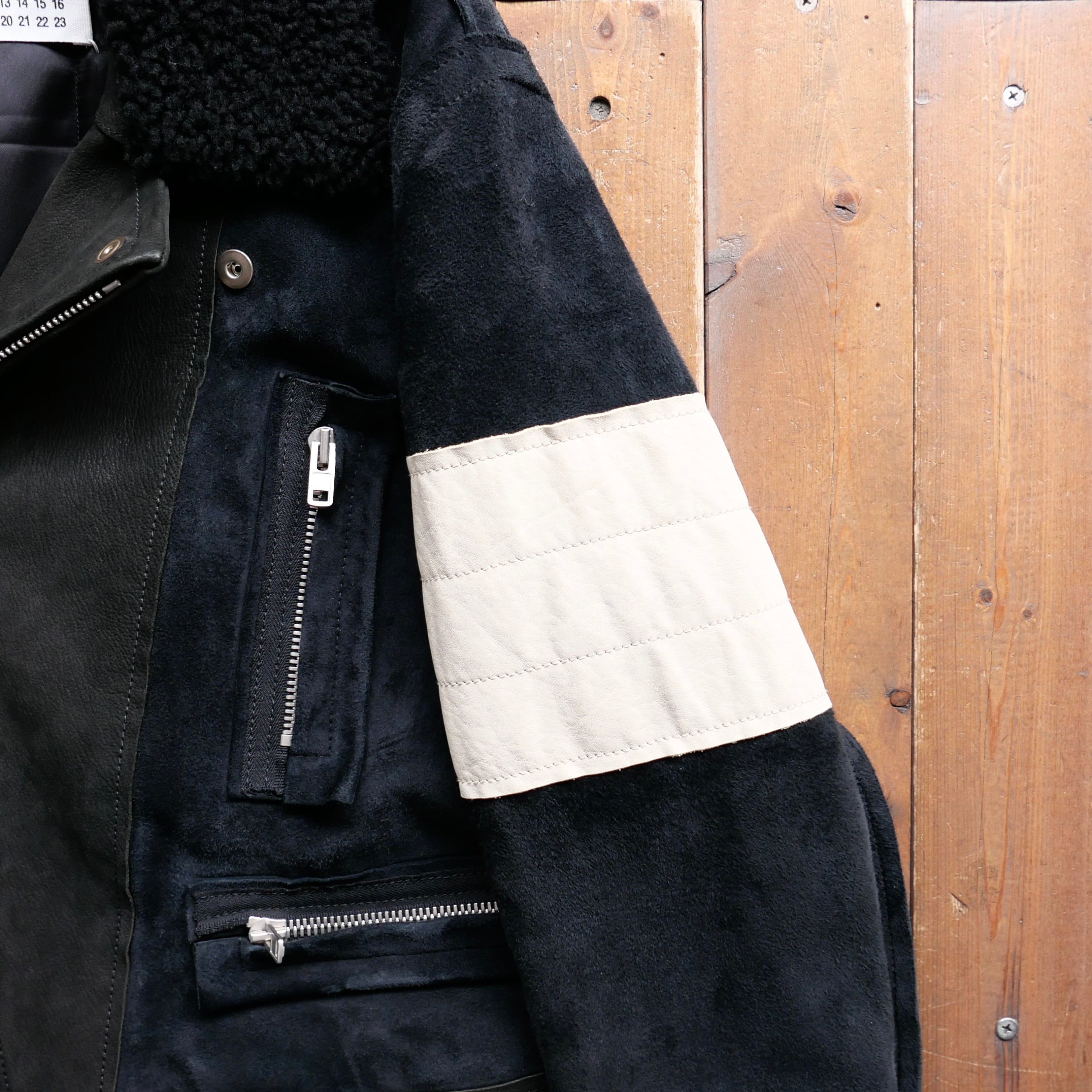 Maison Margiela 18AW SUEDE SWITCHING DOUBLE RIDERS JACKET