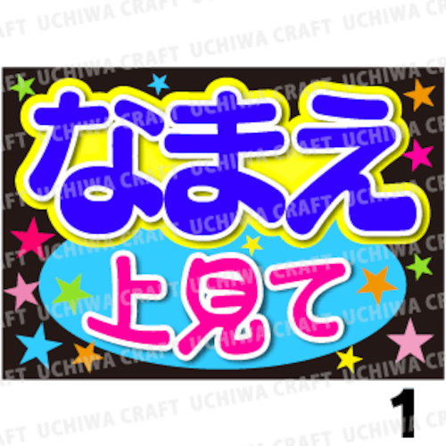 【かんたんオーダーB】『上見て』好きな名前を入れられます。