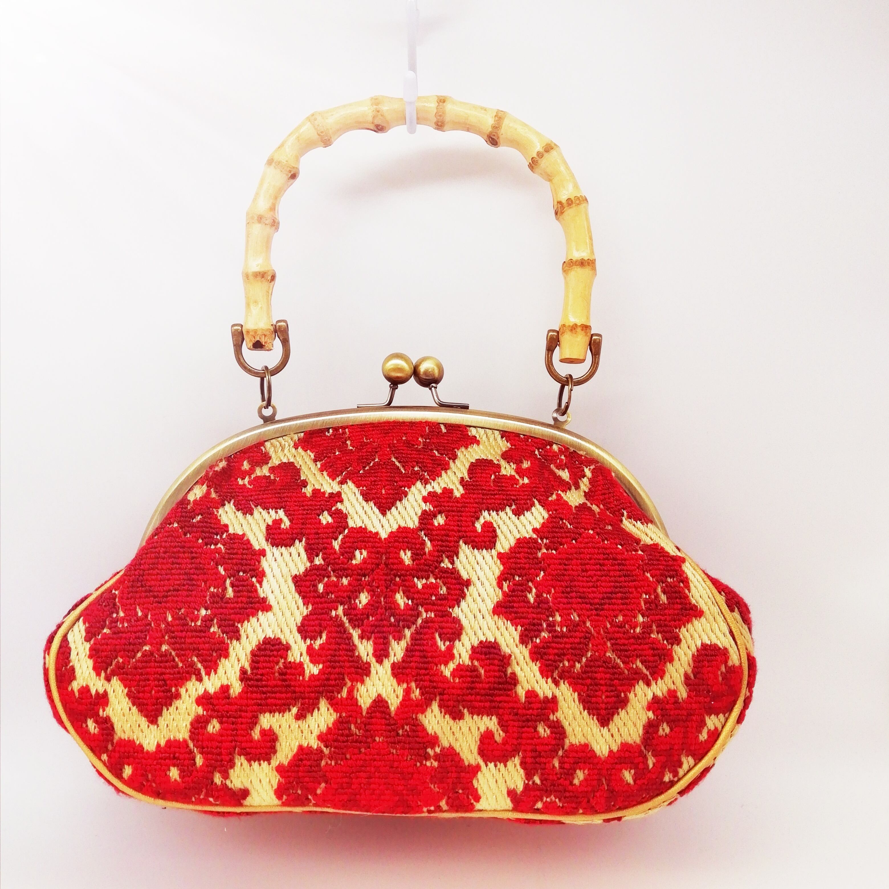 昭和レトロ ダマリスク 2Wayスマホショルダー | ポルトフォイ ーがま口