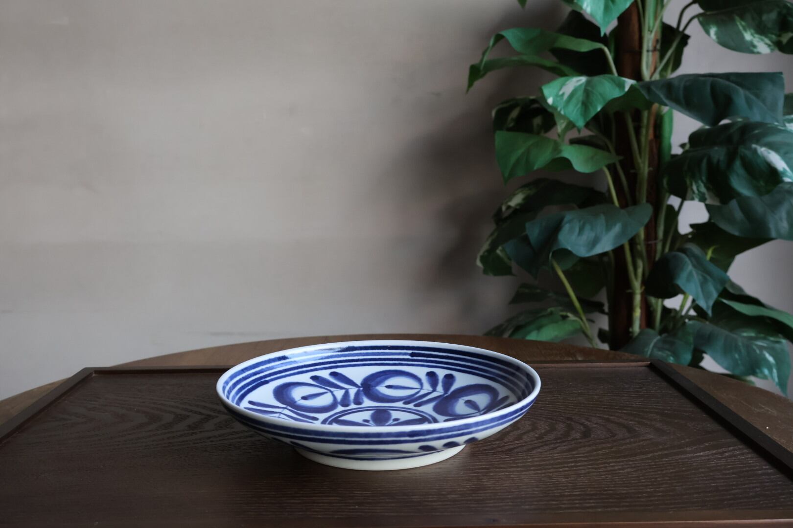 波佐見焼 聖栄陶器 モダンブルー プレートL