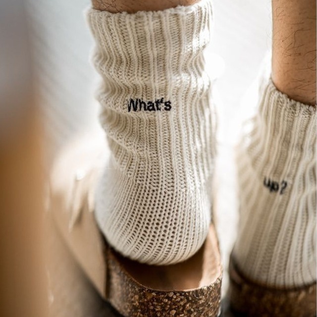 【3set】lettering mid-calf socks 3color M0861