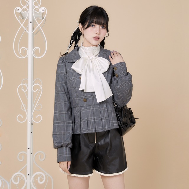 M check peplum jacket