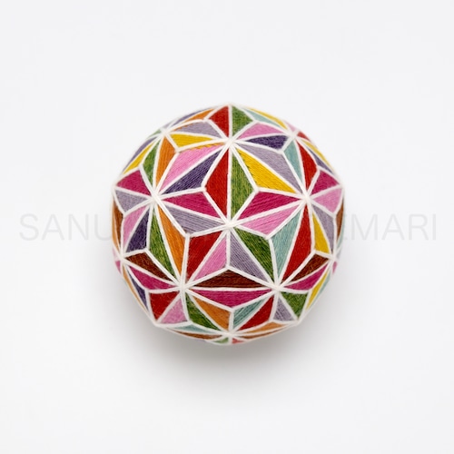 讃岐かがり手まり「廿の麻の葉」_MA393-4321