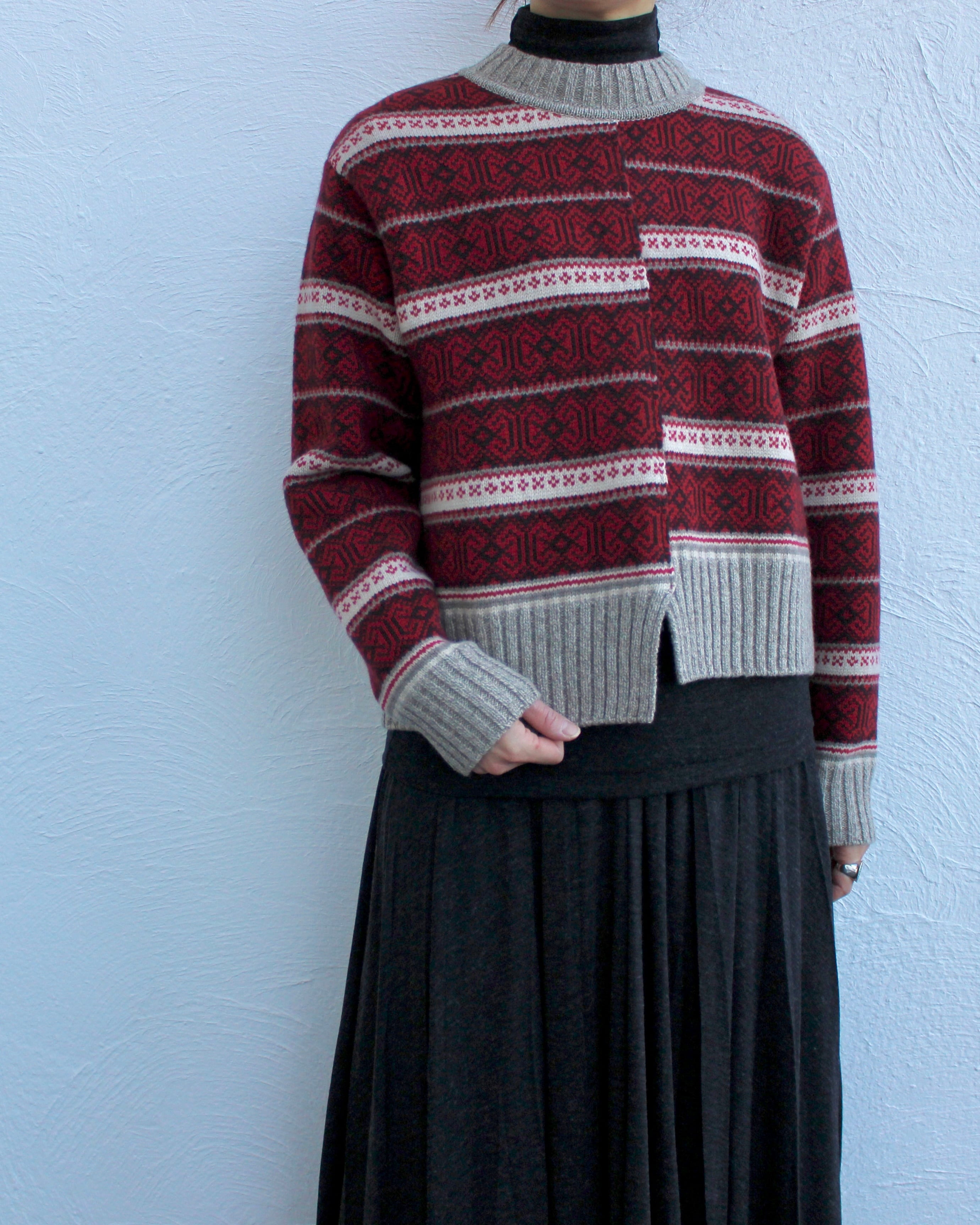 Nikki ESSENTIAL PIECES/nordic crewneck knit