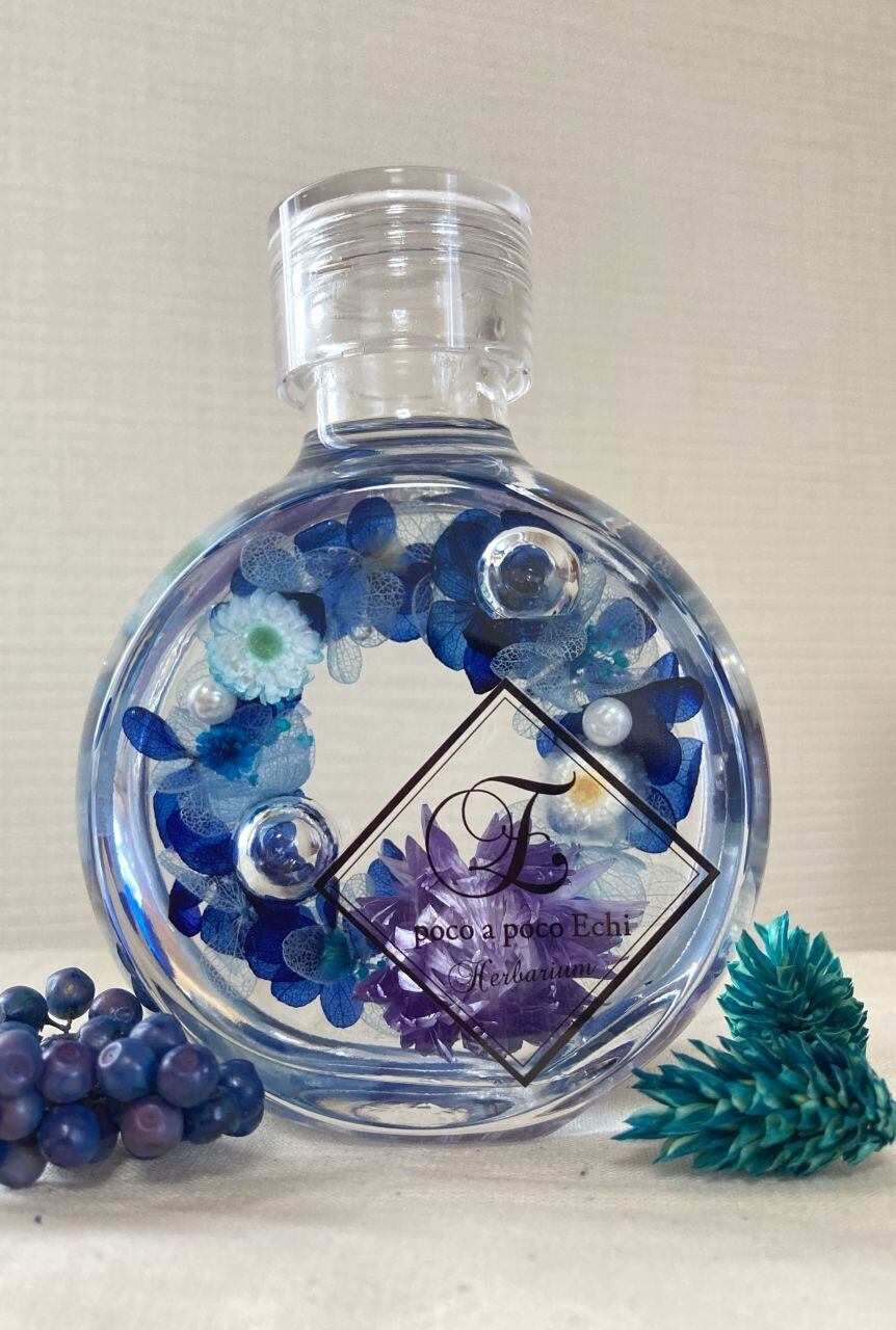 シャボン玉 リースハーバリウム ネコ瓶 150ml
