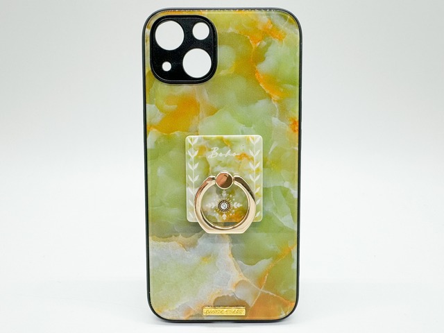 Alcohol Ink Art glass case(salmon gray)